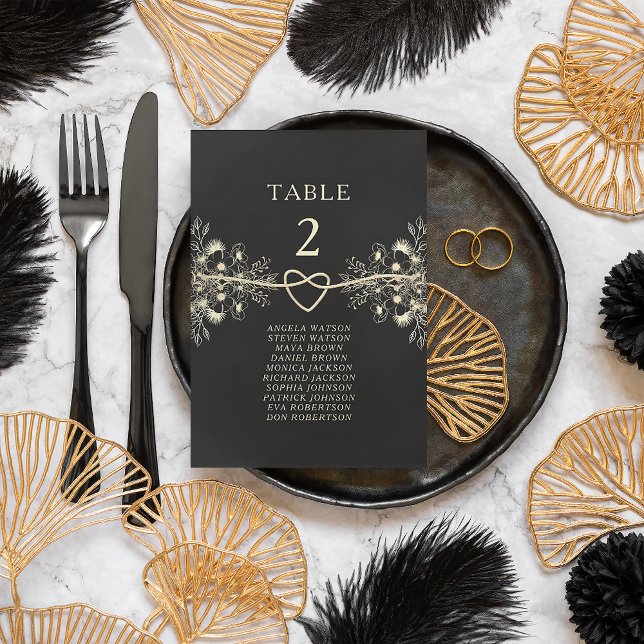 Black Wedding Table Number Seating Chart (Creator Uploaded)