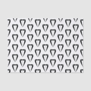 Black Wedding Tuxedo Suit Tissue Paper
