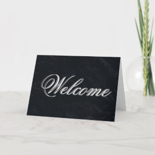 Black Welcome Card