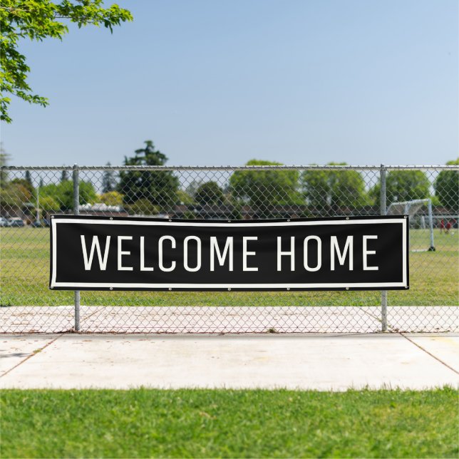 Black Welcome Home Banner (Insitu)