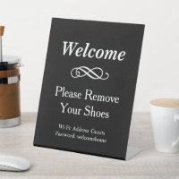 Black Welcome Remove Shoes WiFi
