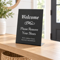 Black Welcome Remove Shoes WiFi