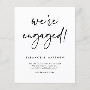 Black We're Engaged Engagement Announcement