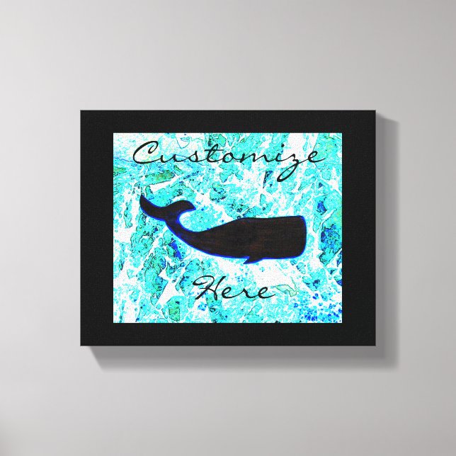 black whale blue Thunder_Cove Canvas Print (Front)