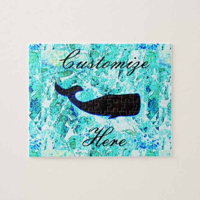 black whale blue Thunder_Cove Jigsaw Puzzle (Horizontal)