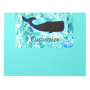 black whale Thunder_Cove blue Notepad