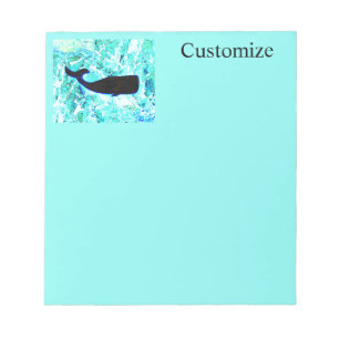 Black whales blue Thunder_Cove  Notepad