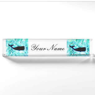 black whales nameplate