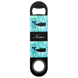 black whales underwater speed bottle opener