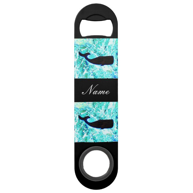 black whales underwater speed bottle opener (Back)