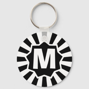 Black Wham Bam Monogrammed Keychain