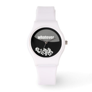 Black Whatever Messy Numbers Watch