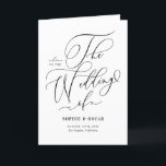 Black Whimsical Calligraphy Wedding Program<br><div class="desc">Keep your guests informed and your ceremony stylish with these wedding program booklet featuring whimsical calligraphy and a clean, timeless design. Perfect for any wedding theme or season, these elegant wedding programs guide guests through your ceremony. Customize the wording and choose from a variety of colours to match your wedding...</div>