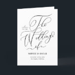 Black Whimsical Calligraphy Wedding Program<br><div class="desc">Keep your guests informed and your ceremony stylish with these wedding program booklet featuring whimsical calligraphy and a clean, timeless design. Perfect for any wedding theme or season, these elegant wedding programs guide guests through your ceremony. Customize the wording and choose from a variety of colours to match your wedding...</div>