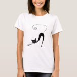 Black Whimsy Kitty 2 T-Shirt<br><div class="desc">Black Whimsy Kitty 2 Great for Halloween and cat lovers, this adorable whimsical cat is available in 9 different poses and is ready to print on your choice of hundreds of high quality products including t-shirts, tank tops and hoodies; party favours and supplies; fun stuff, accessories, collectibles and more. Makes...</div>