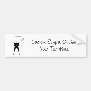 Black Whimsy Kitty 6 Bumper Sticker
