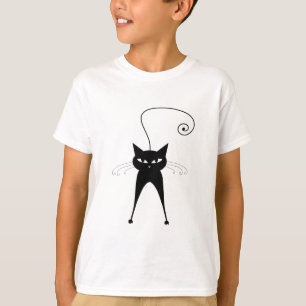 Black Whimsy Kitty 6 T-Shirt