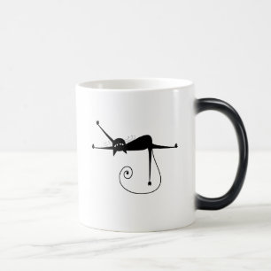 Black Whimsy Kitty 7 Magic Mug