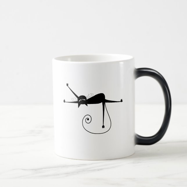Black Whimsy Kitty 7 Magic Mug (Right)