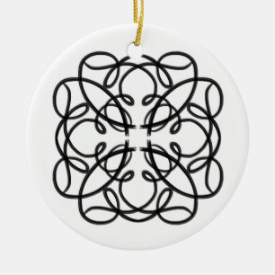 Black & White #1 Ceramic Ornament