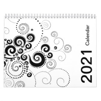 Black & White 2021 Calendar