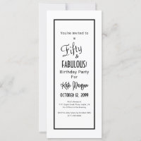 Black & White 50 & FABULOUS Surprise Party