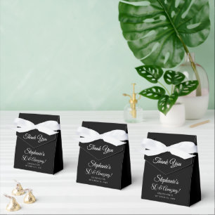 Black & White 80 and Amazing Birthday Party Favor Box