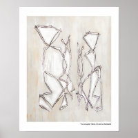 Black White Abstract Art Couple Minimalist Trendy 