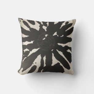 Black & White Abstract Art Throw Pillow