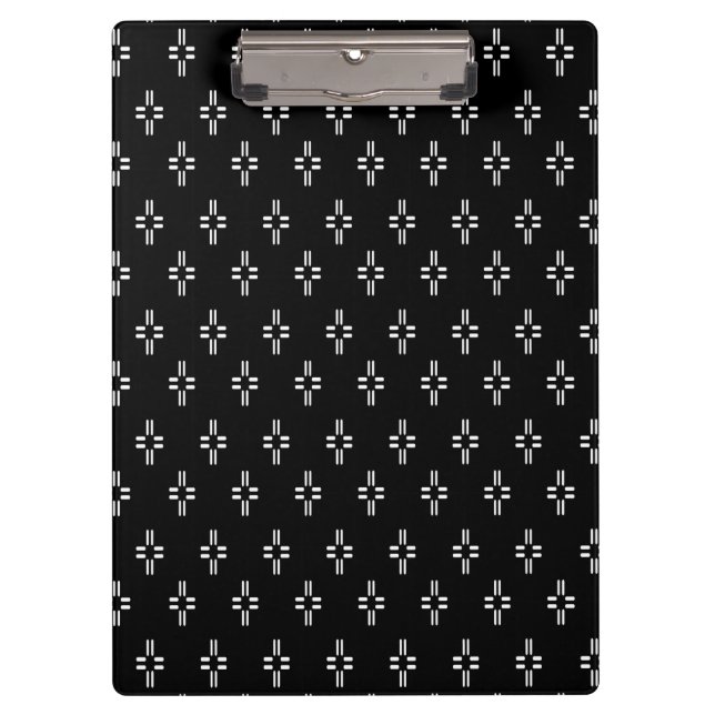 Black & White Abstract  Clipboard (Front)