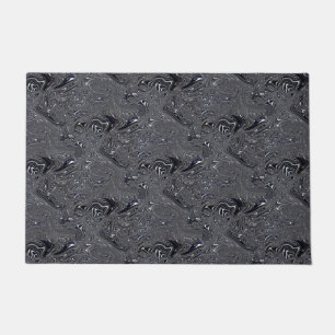 Black & White Abstract Digital Art  Doormat