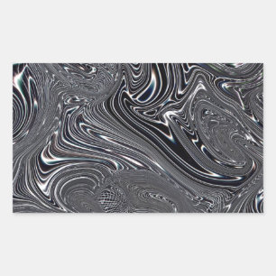 Black & White Abstract Digital Art Sticker