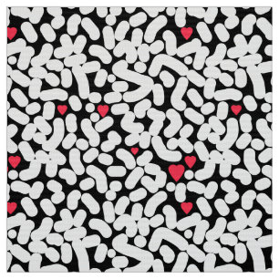 Black white abstract fabric