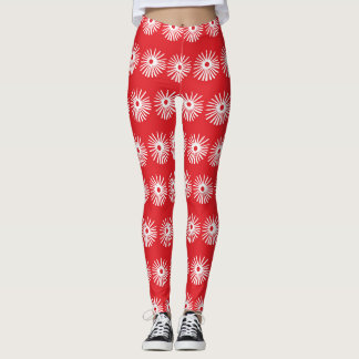 Black white, abstract floral texture. leggings