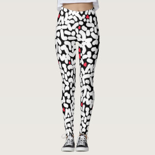 Black white abstract leggings
