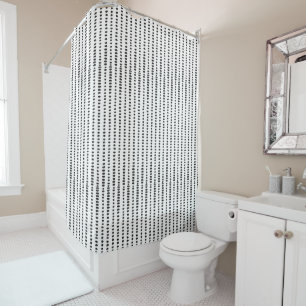 Black & White Abstract Pattern Shower Curtain