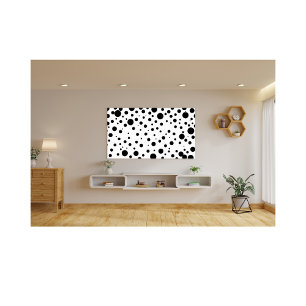 Black White Abstract Polka Dot Pattern Modern Photo Print
