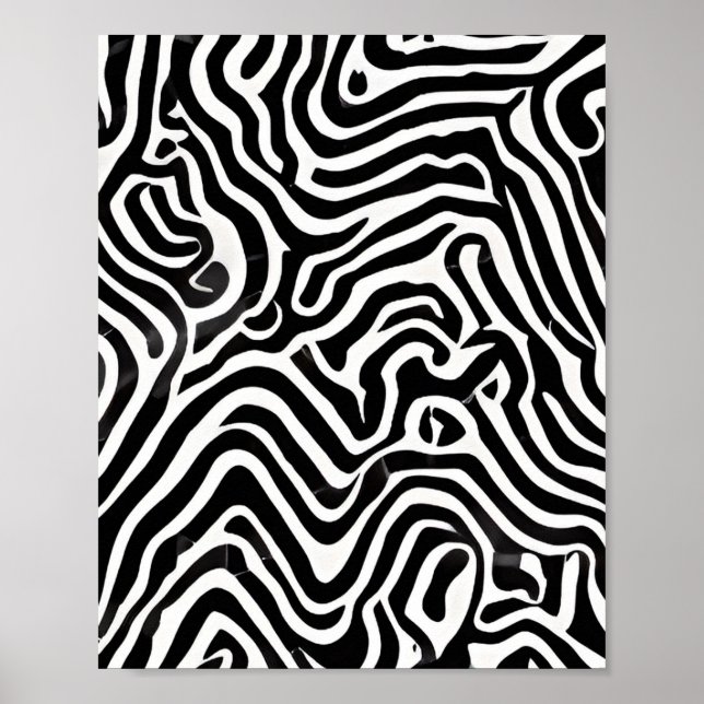 Black & White Abstract  Poster (Front)