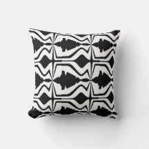 Black White Abstract Sound Wave Design Large Tiles