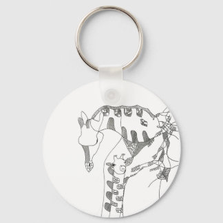 Black & white abstract stick  tapestries wood wall keychain