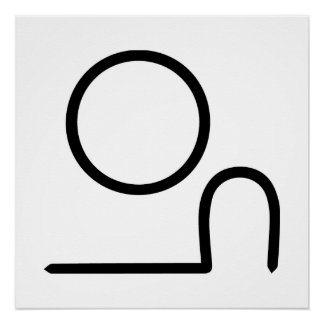 Black & White Abstract Wabi Sabi Modern Art Poster