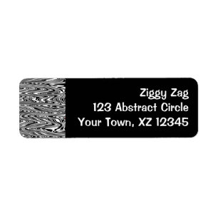 Black & White Abstract Zigzag Swirl