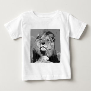 Black & White African Lion Baby T-Shirt