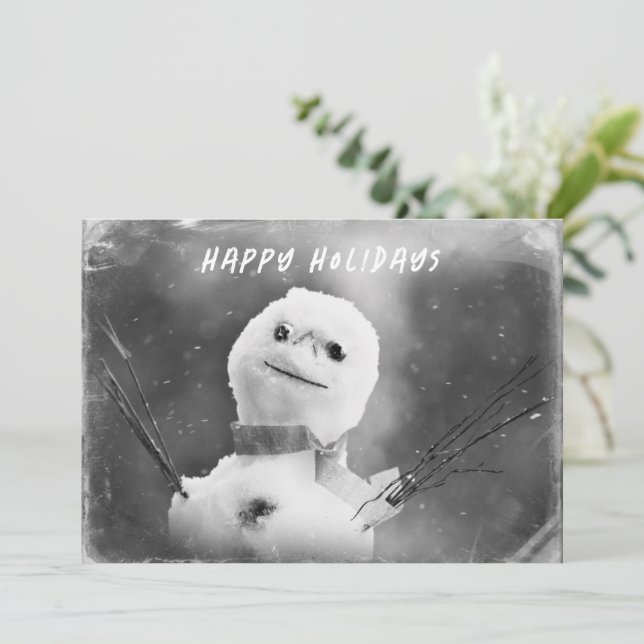 Black & White Altered Snowman Holiday (Standing Front)