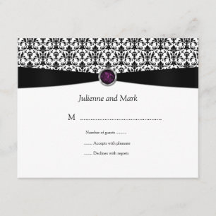 Black White Amethyst Gemstone RSVP
