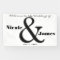 Black & White Ampersand Chic Personalized Wedding