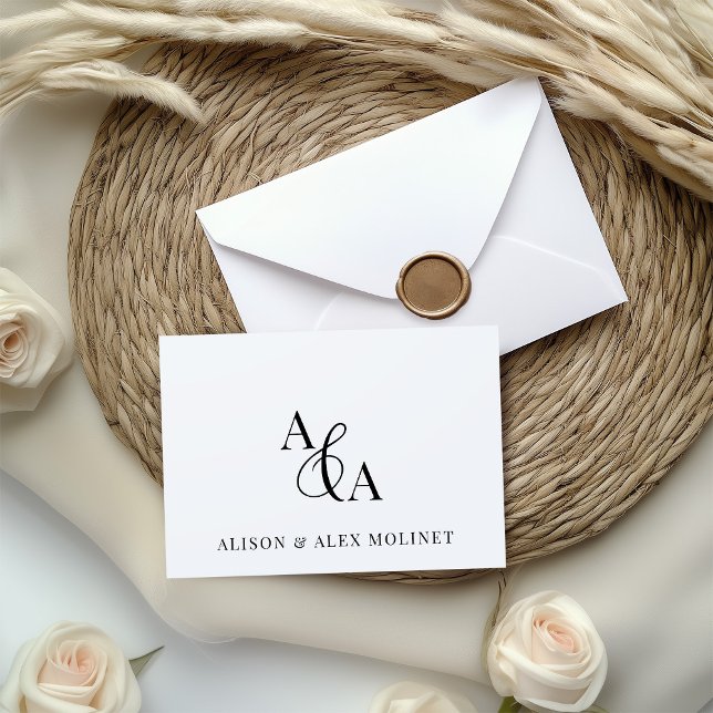 Black & White Ampersand Modern Thank You Card (Creator Uploaded)