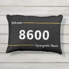 Black, White and Faux Gold Street Address Porch