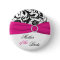 Black, White, and Fuchsia Mother of the Bride Pin