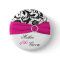 Black, White, and Fuchsia Mother of the Groom Pin